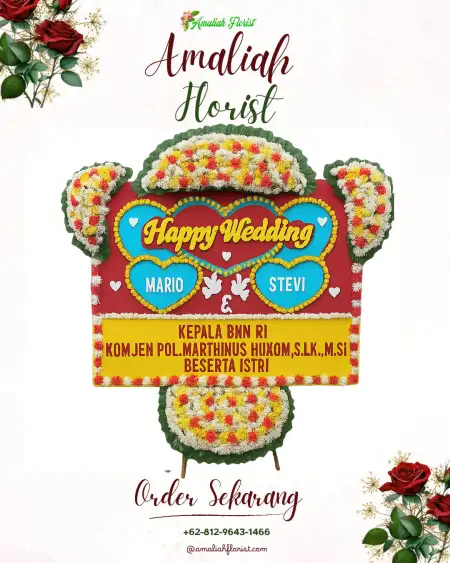 Papan Bunga Pernikahan Srebegan